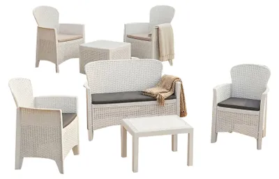 Produktbild von Dervio - Outdoor-Set für 6 Personen, Weiß, Italy