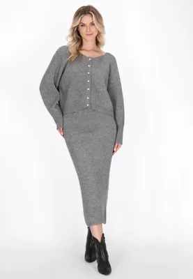 Image de Pull pour femmes SAPORTA - gris chiné, taille XS/S