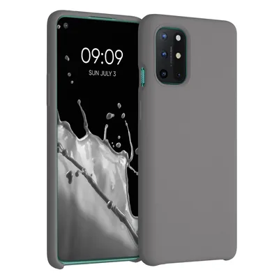 Produktbild von kwmobile Hülle kompatibel mit OnePlus 8T Hülle - Silikon Handy Case - Handyhülle weiche Oberfläche - kabelloses Laden - Stone Dust