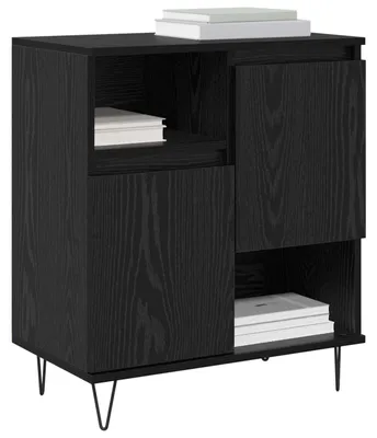 Image de Buffet vidaXL, 2 pièces, noir, aspect chêne, 60 x 35 x 70 cm