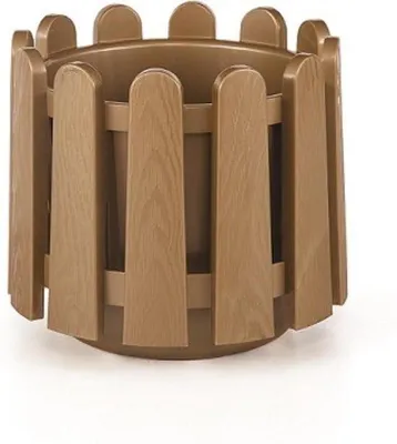 Image de Pot rond, capacité de 6,6 litres, avec système de drainage, couleur or