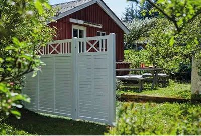 Produktbild von Zaun Teilelement PLUS Nostalgi 90 x 180 cm RAL 9010 weiß