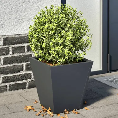 Produktbild von "Rabatt" Pflanzkübel 2 Stk. - Stabile Konstruktion - Anthrazit 30x30x30 Stahl - Beete CC23723