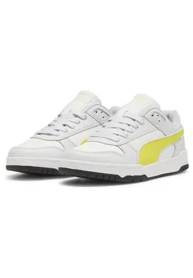 Produktbild von Puma RBD GAME LOW JR Kinder Sneaker Schuhe 387350 11 grau/gelb , Schuhgröße:38 EU