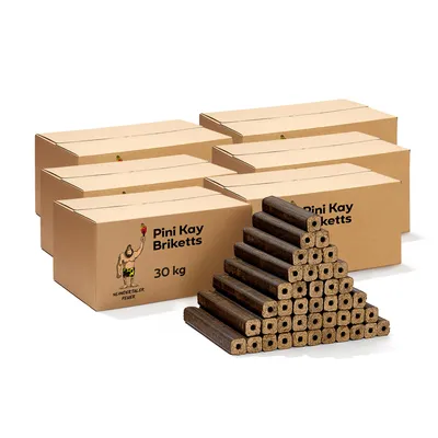 Produktbild von Neandertaler Feuer Holzbriketts PiniKay Hartholzbriketts 180 kg Kaminbriketts Briketts Kamin Ofen Grill Briquettes Brikett Holzbrikett Gluthalter