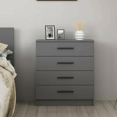 Image de Kalmaegi - Commode, 70x79x42h cm Gris Cendré, 4 Tiroirs