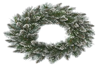 Produktbild von Kranz Adventskranz Dekokranz Kieferkranz PVC Frost Türkranz Ø 50 cm