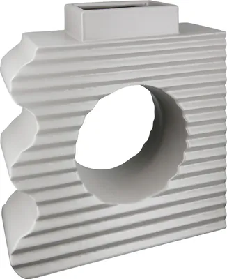 Immagine prodotto di Gilde Vase, "Boca", Keramik, grau, VE 2, L. 8 cm, B. 23 cm, H. 25 cm 34360 4063387343609