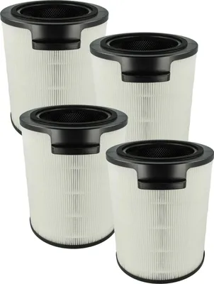Produktbild von vhbw 4x Aktivkohlefilter kompatibel mit Philips AMF870, AMF765 Luftreiniger - HEPA 13 Luftfilter Schwarz Weiß