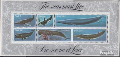 Produktbild von Briefmarken Namibia - Südwestafrika 1980 Mi Block5 (kompl.Ausg.) gestempelt Wale