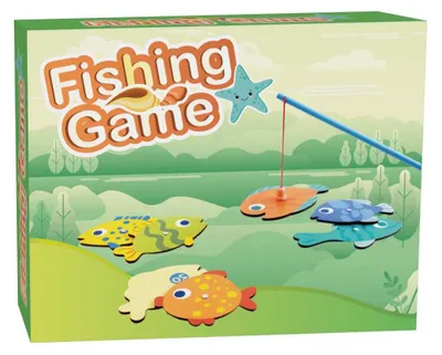 Produktbild von Holz Angelspiel Spielzeug - pädagogisches Angelspiel für Kinder