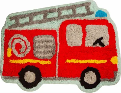Immagine prodotto di Mini tappeto vigili del fuoco cotone circa 44x60cm autopompa camera dei bambini tappeto runner