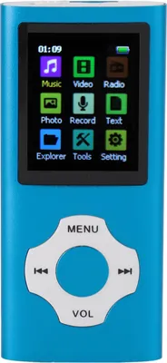 Zdjęcie produktu dla Odtwarzacz MP3 HiFi Lossless Akumulatorowy przenośny odtwarzacz muzyczny z ekranem TFT o przekątnej 1,8 cala i elektronicznym radiomagnetofonem Blue bez pamięci