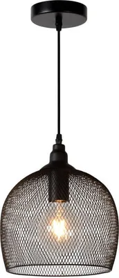 Immagine prodotto di Lampada a sospensione MESH nera 1xE27x60W in metallo, dimensioni: 150x22x22 cm, IP20, Lucide
