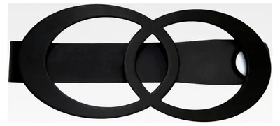 Produktbild von Raffspange Infinity mit Magnetverschluss, Vorhang-Raffhalter für Vorhänge oder Stoffe, 13,5 x 5,5 cm, Schwarz