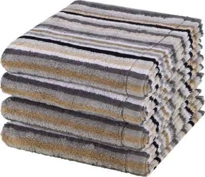 Produktbild von Cawö Lifestyle 4 X Handtuch im Set Hochwertige Bordüre, Flauschige Qualität, Ansprechendes Design 50 X 100cm