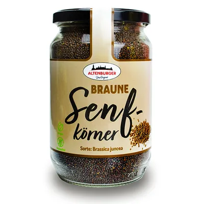 Produktbild von Senfkörner, braun 500 g Glas