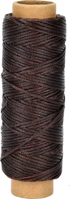 Produktbild von 50 Meter/Rolle 150D/16 flaches Nähgarn für Lederhandwerk, Handnähen, gewachstes Garn (dunkelbraun)