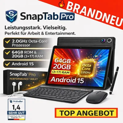 Obrázek produktu pro SnapTab™ Pro – výkonný tablet s výkonným osmijádrovým procesorem 2,0 GHz