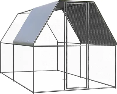Obrázek produktu pro Venkovní klec pro kuřata 2 x 4 x 2 m pozinkovaná ocel