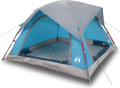 Produktbild von vidaXL Campingzelt 4 Personen Blau Wasserdicht