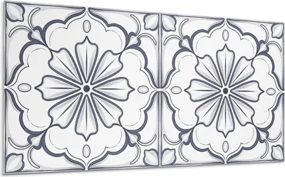Produktbild von Blumenmuster Auf Der Fliese – Selbstklebende Fliesen – Wandverkleidung – Wandpaneel – PVC Fliesen – Vinylflisen – PCV Flisen – Selbstklebend – Wanddeko – 120 x 60 cm
