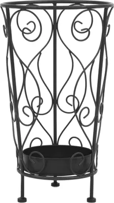 Produktbild von Regenschirmständer Vintage-Stil Metall 26 x 46 cm Schwarz
