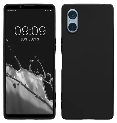 Produktbild von kwmobile Handyhülle für Sony Xperia 5 V Hülle - TPU Case - Kabelloses Laden - Schutzhülle Cover in Schwarz