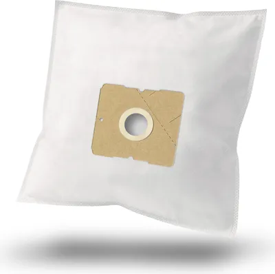 A vacuum cleaner bag is shown against a white background, casting a subtle shadow.