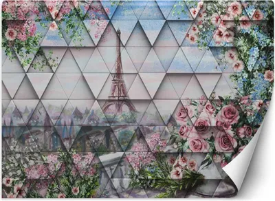 Immagine prodotto di Murale XXL Torre Eiffel in primavera Carta da parati 450x315 cm Colore Rosa Tema Sfondi e texture