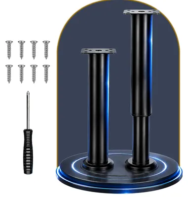 Produktbild von Metallfüße für Möbel, höhenverstellbar, schwarze Möbelbeine