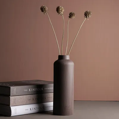 Produktbild von Storefactory Vase ADALA braun matt| Ø 8x23 cm