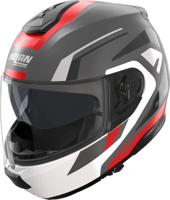 Produktbild von Nolan N100-6 Cinetico Klapphelm, weiß/grau/rot, L (60)