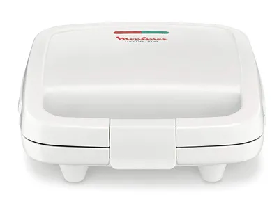 Image de Gaufrier Waffle Time-700 W-plaques Gaufres Anti-adhésives- Rangement Vertical - Blanc - Moulinex