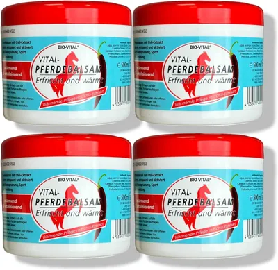 Produktbild von Original Pferdebalsam Wärmegel Pferdesalbe erfrischt & wärmt mit Chili-Extrakt 2000 g (4er Pack)