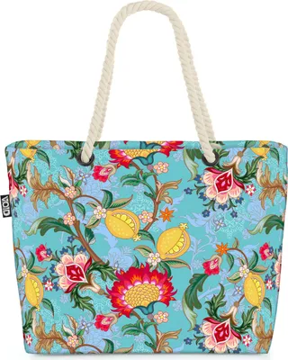 Produktbild von VOID Sommer Paisley Strandtasche Shopper 58x38x16cm 23L XXL Einkaufstasche Tasche Reisetasche Beach Bag