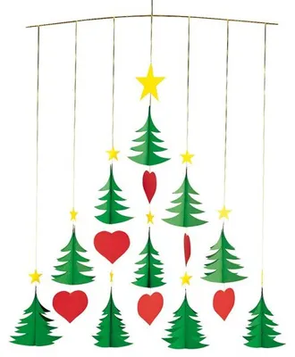 Produktbild von Flensted Mobiles Mobile Weihnachtsbaum (10 Bäume)