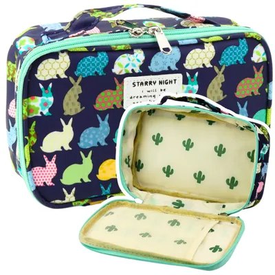 Produktbild von Federmäppchen für die Schule, geräumig, zusätzliche Tasche, Marineblau, 21,5 cm