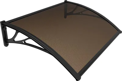 Produktbild von VOUNOT® Vordach für Haustür, 120 x 80 cm PultbogenvordachBraun