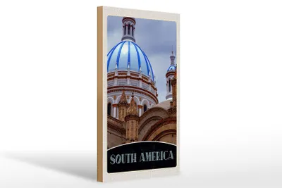 Produktbild von Holzschild Reise 20x30cm Süd Amerika Architektur Gebäude