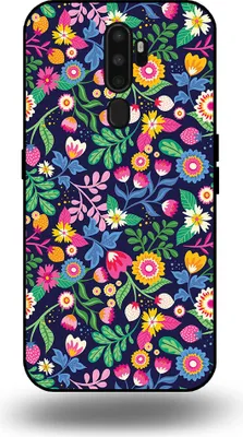 Produktbild von Smartphonica Handytasche passend für OPPO A5 2020 mit Blumendruck - TPU Back Cover Case Blumendesign