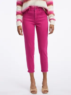 Produktbild von Orsay Dunkelrosa verkürzte Slim Fit Jeans für Damen 314096317000__34