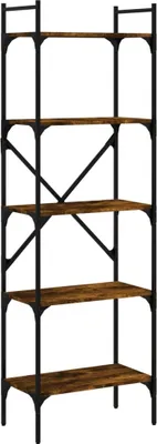 Produktbild von vidaXL Bücherregal 5 Fächer Räuchereiche 56x31,5x174 cm Holzwerkstoff