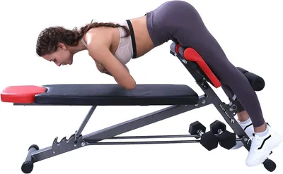Produktbild von Verstellbare Hantelbank – Fitnessbank – Krafttraining – Vielseitige Nutzung – Tragfähigkeit: 300 kg – Schwarz