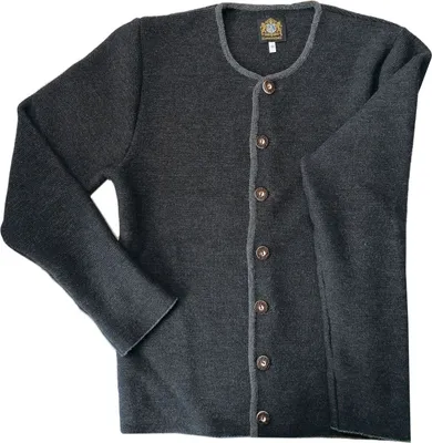 Hammerschmidt Trachten-Strickjacke "Simon" in grau