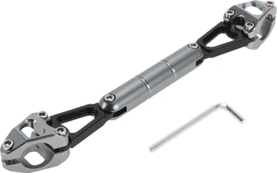 Produktbild von 1 Stück Motorrad Querstange Verstellbare Motorrad Lenkererweiterung Motorrad Balance Bar Verstärkungshebel Aluminiumlegierung Titanfarbe