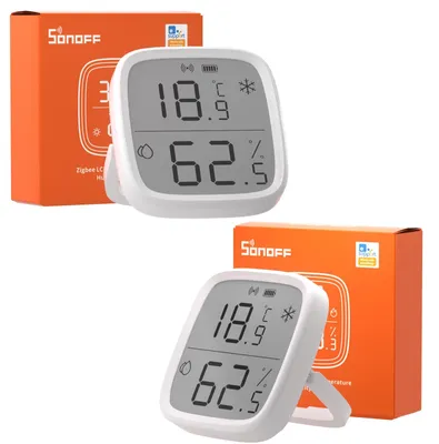 Image de Capteur de température et d'humidité SONOFF Zigbee, lot de 2, compatible avec Alexa/Google Home