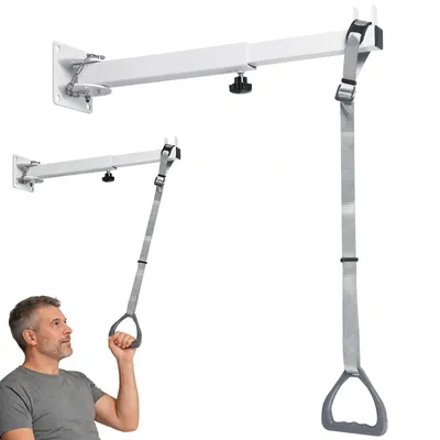 Produktbild von Bettgalgen für ältere Menschen, Bettaufrichter Wandmontage, Aufrichthilfe Bett mit Höhenverstellbarer Bettgriff Aufstehhilfe, Tragkraft 90kg