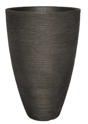 Immagine prodotto di Fioriera in plastica con scanalatura Geli Ø 40 cm x 60 cm antracite