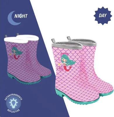 Produktbild von Reflektierende Kinder-Gummistiefel Perletti Cool Kids "Sea Fairy", 15586